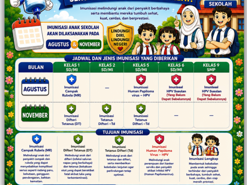 Bulan Imunisasi Anak Sekolah Tahun 2026