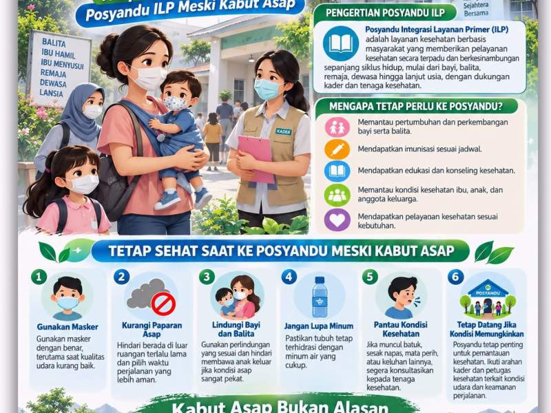 Ayo Ke Posyandu ILP, Tetap Sehat Saat Pergi Ke Posyandu ILP Meski Kabut Asap